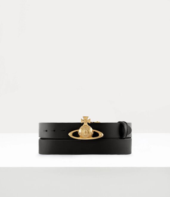 Vivienne Westwood Orb Buckle Belt in BLACK